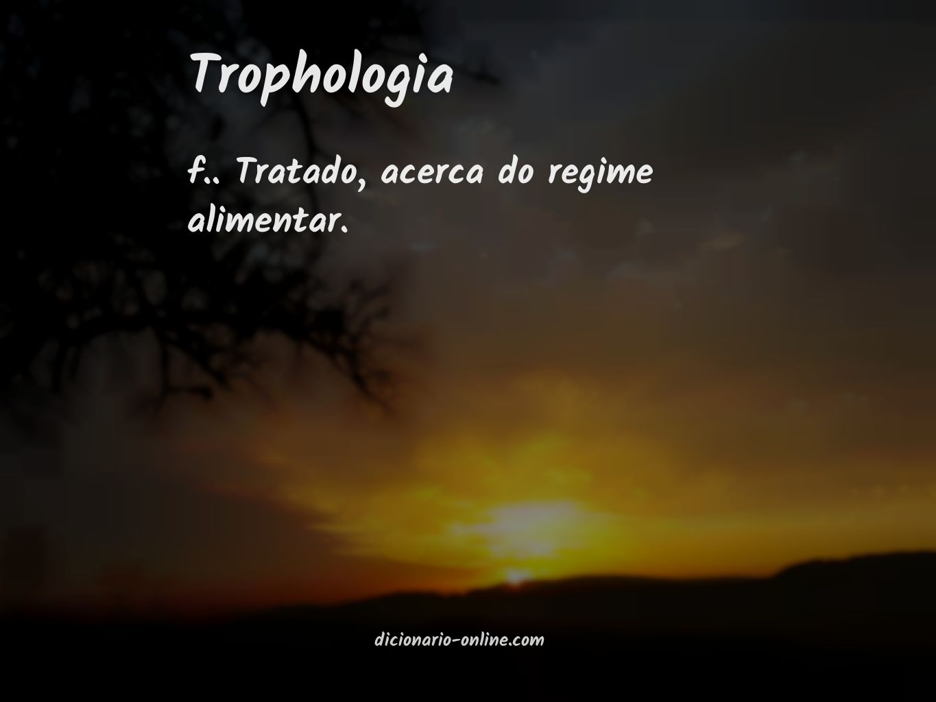 Significado de trophologia