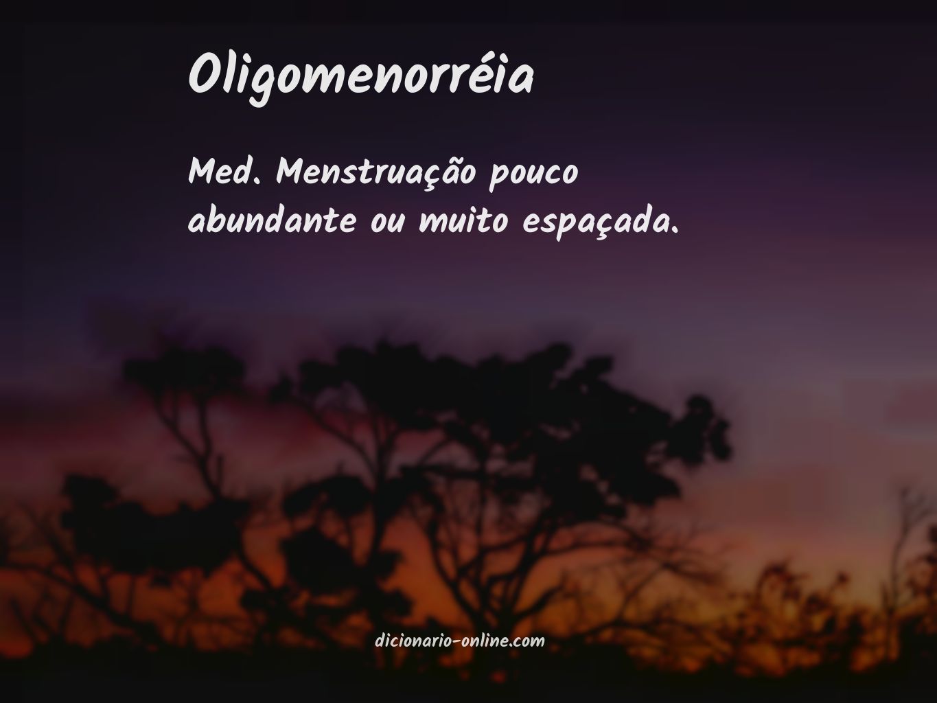 Significado de oligomenorréia