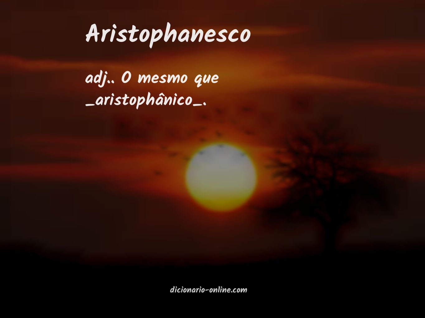Significado de aristophanesco