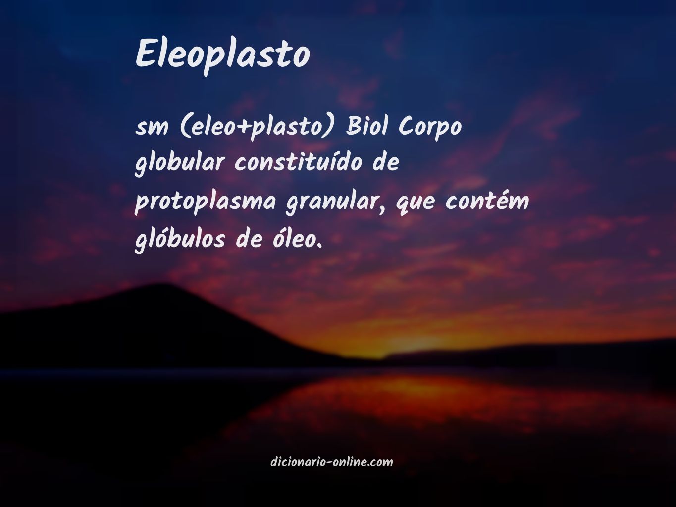 Significado de eleoplasto