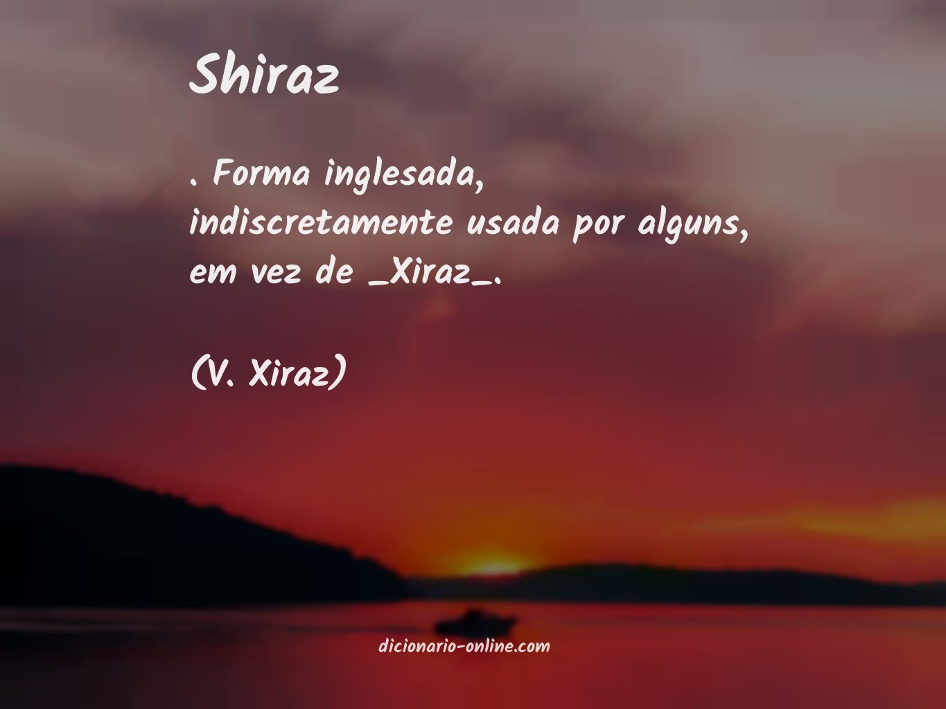 Significado de shiraz