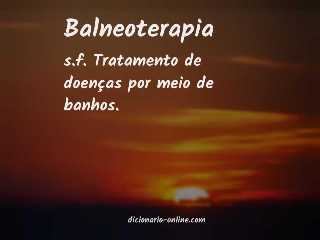 Significado de balneoterapia