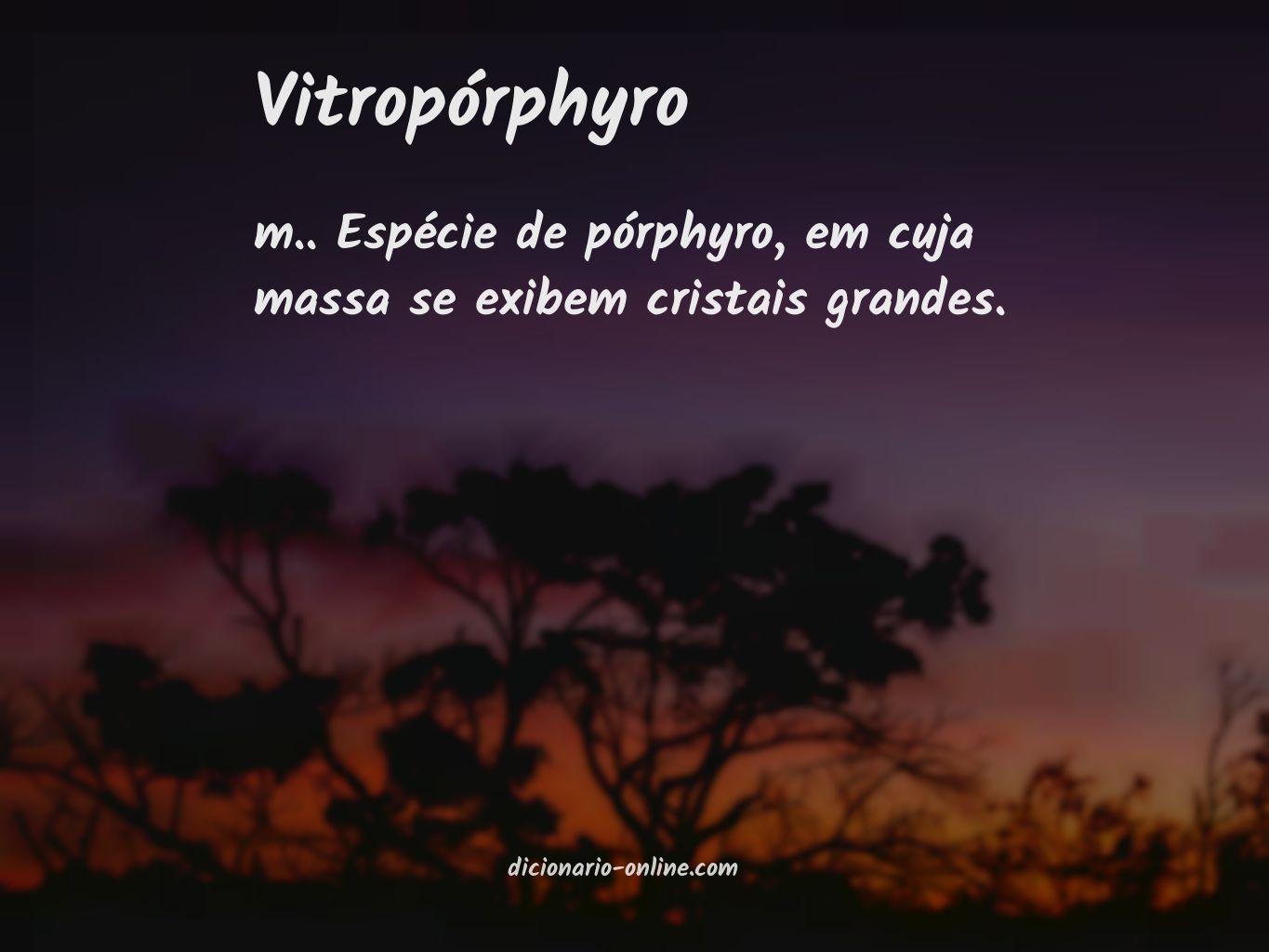 Significado de vitropórphyro