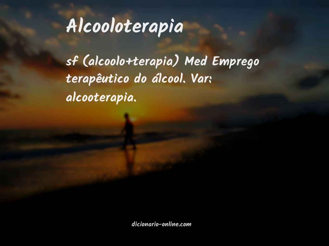 Significado de alcooloterapia