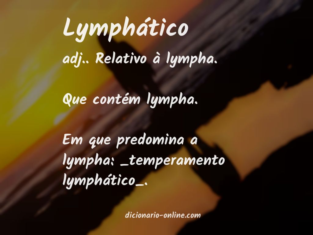 Significado de lymphático