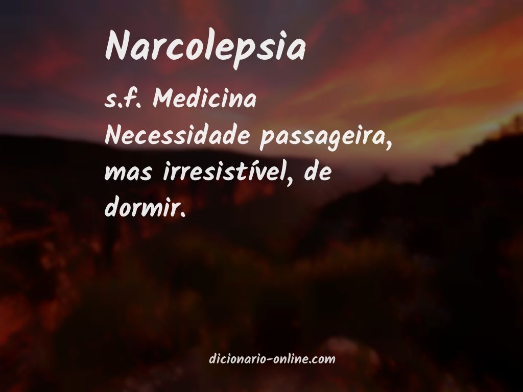 Significado de narcolepsia