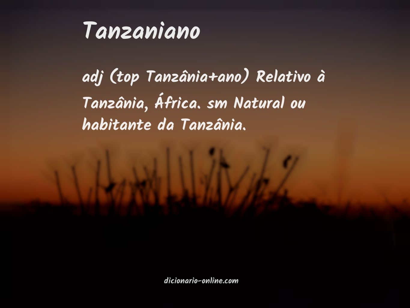 Significado de tanzaniano