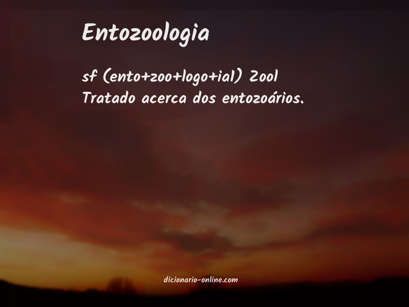 Significado de entozoologia