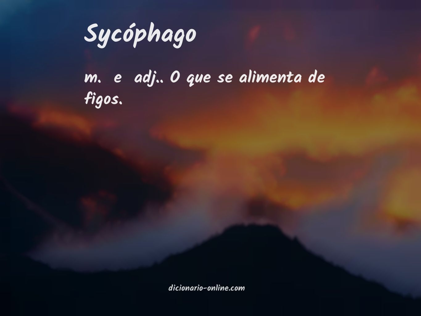 Significado de sycóphago