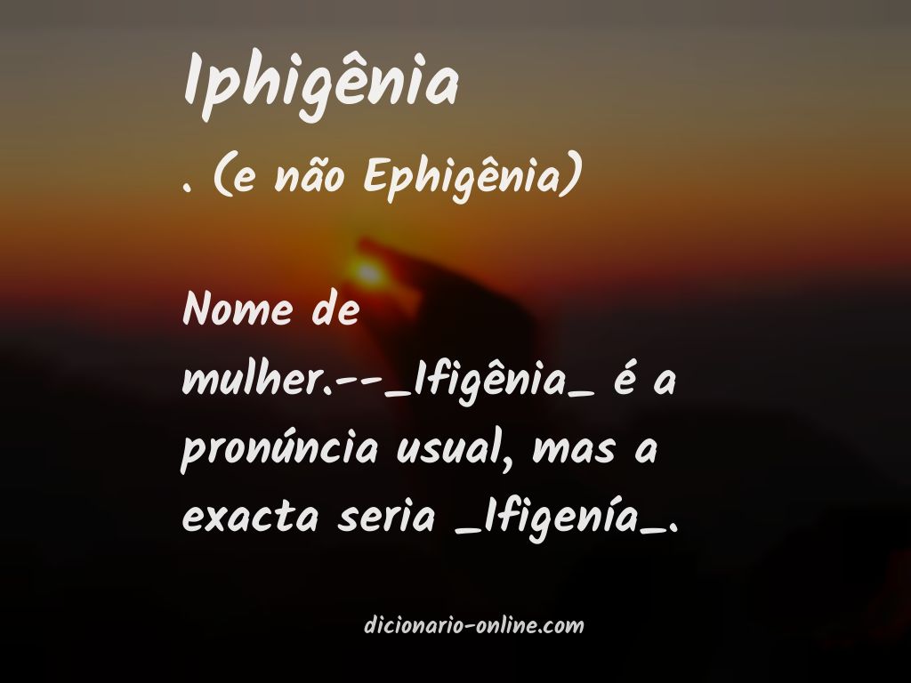 Significado de iphigênia