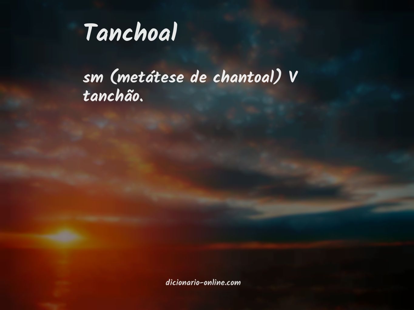 Significado de tanchoal