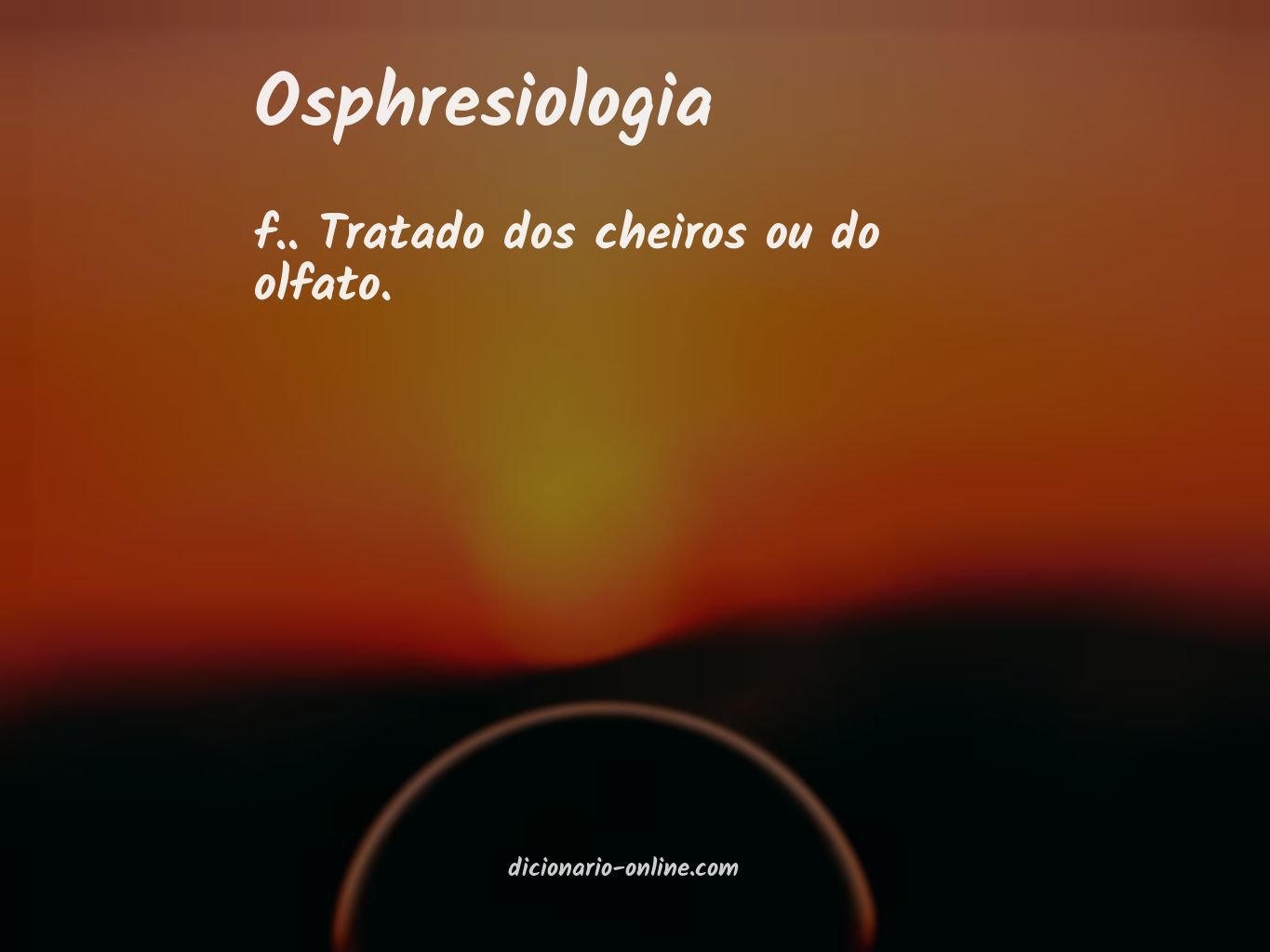Significado de osphresiologia