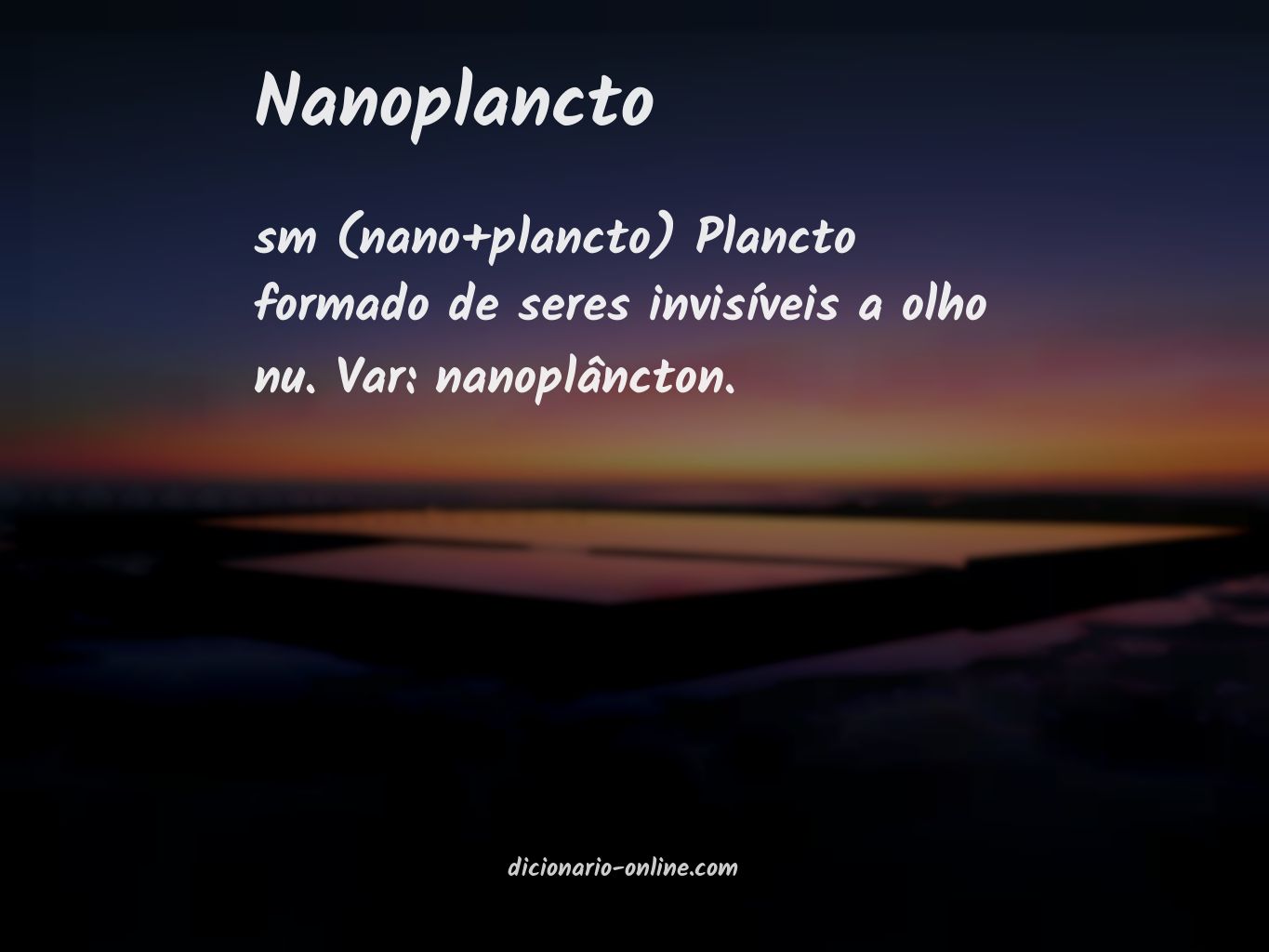 Significado de nanoplancto