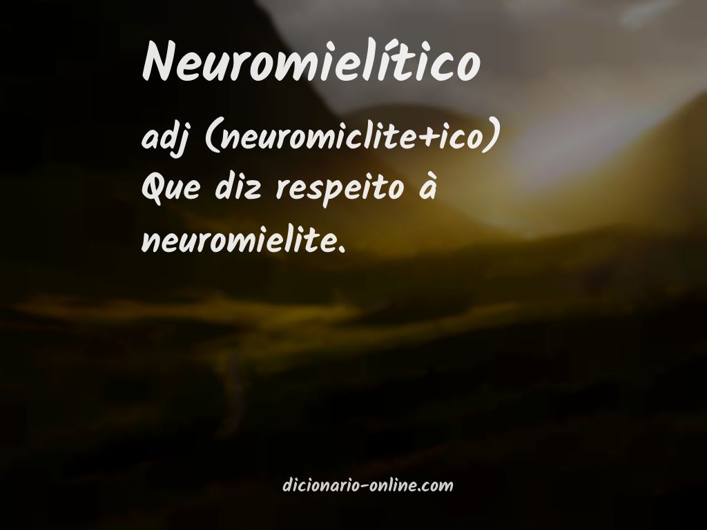 Significado de neuromielítico