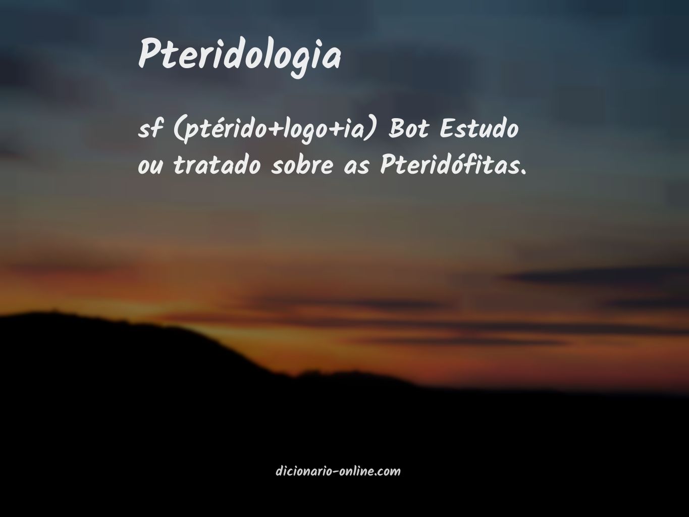 Significado de pteridologia