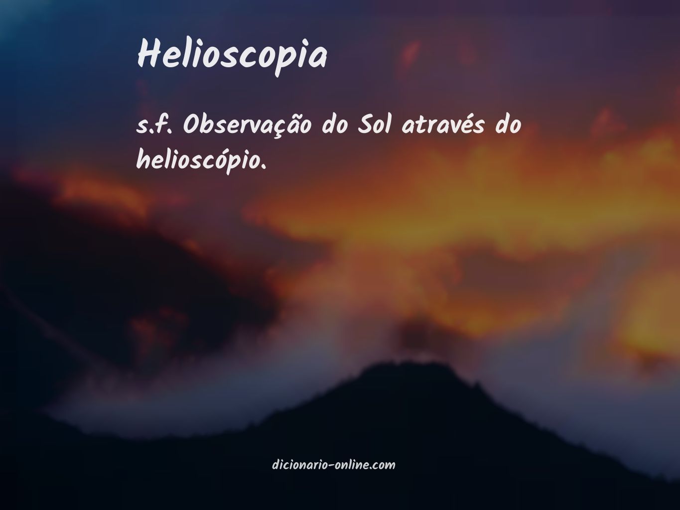Significado de helioscopia
