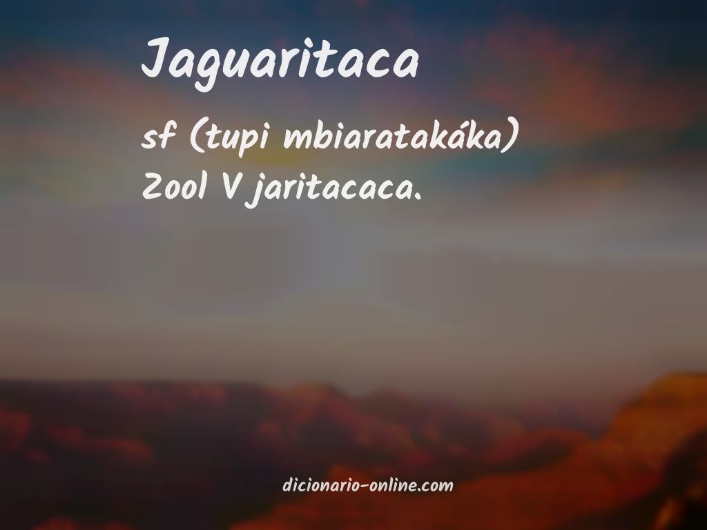 Significado de jaguaritaca