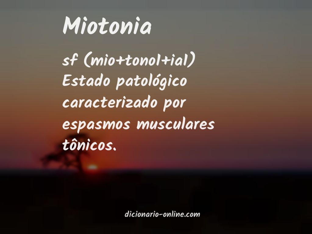 Significado de miotonia