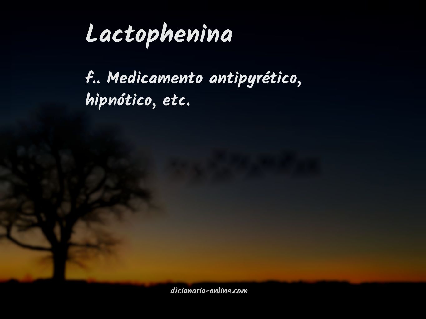 Significado de lactophenina