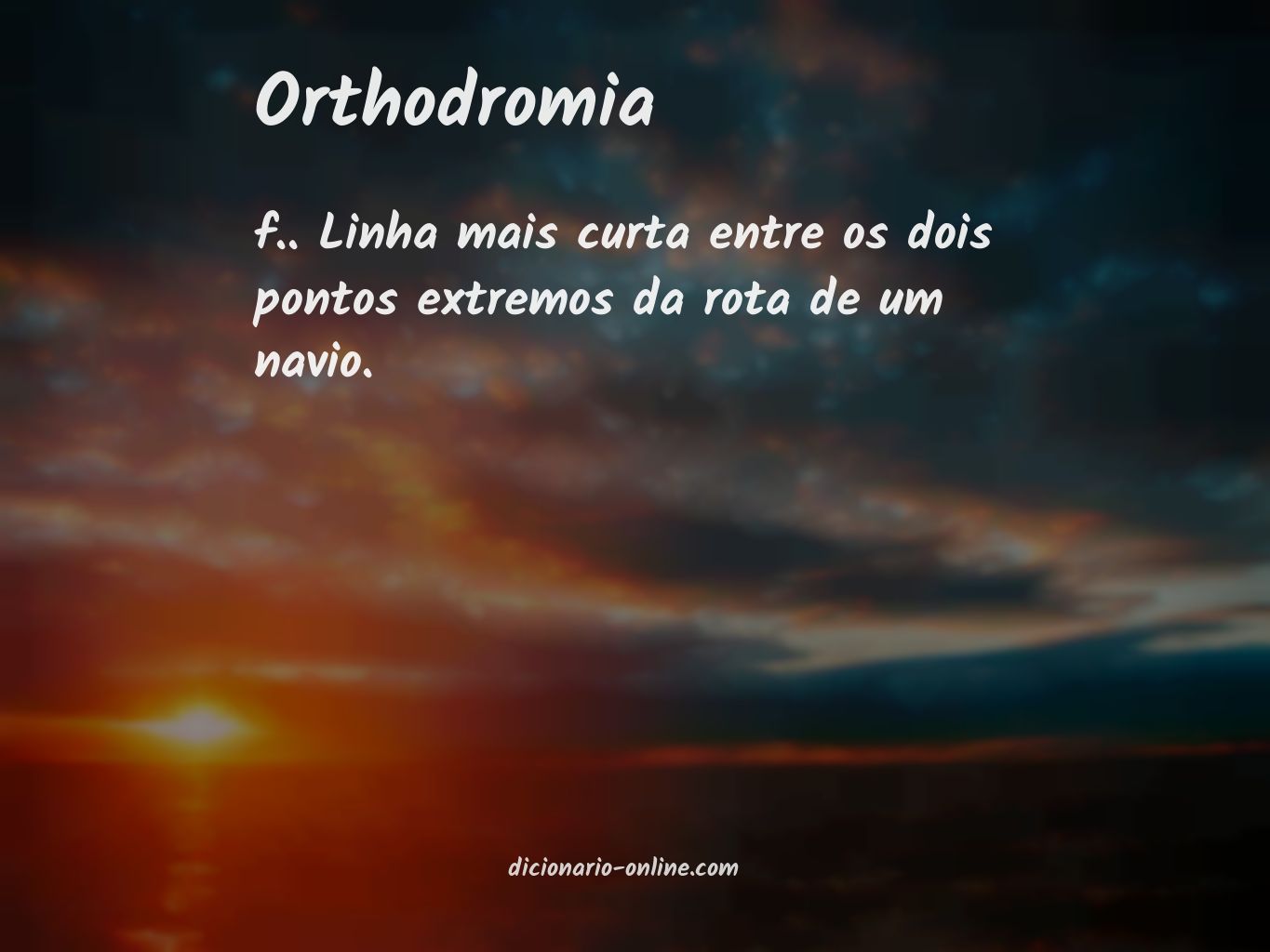 Significado de orthodromia