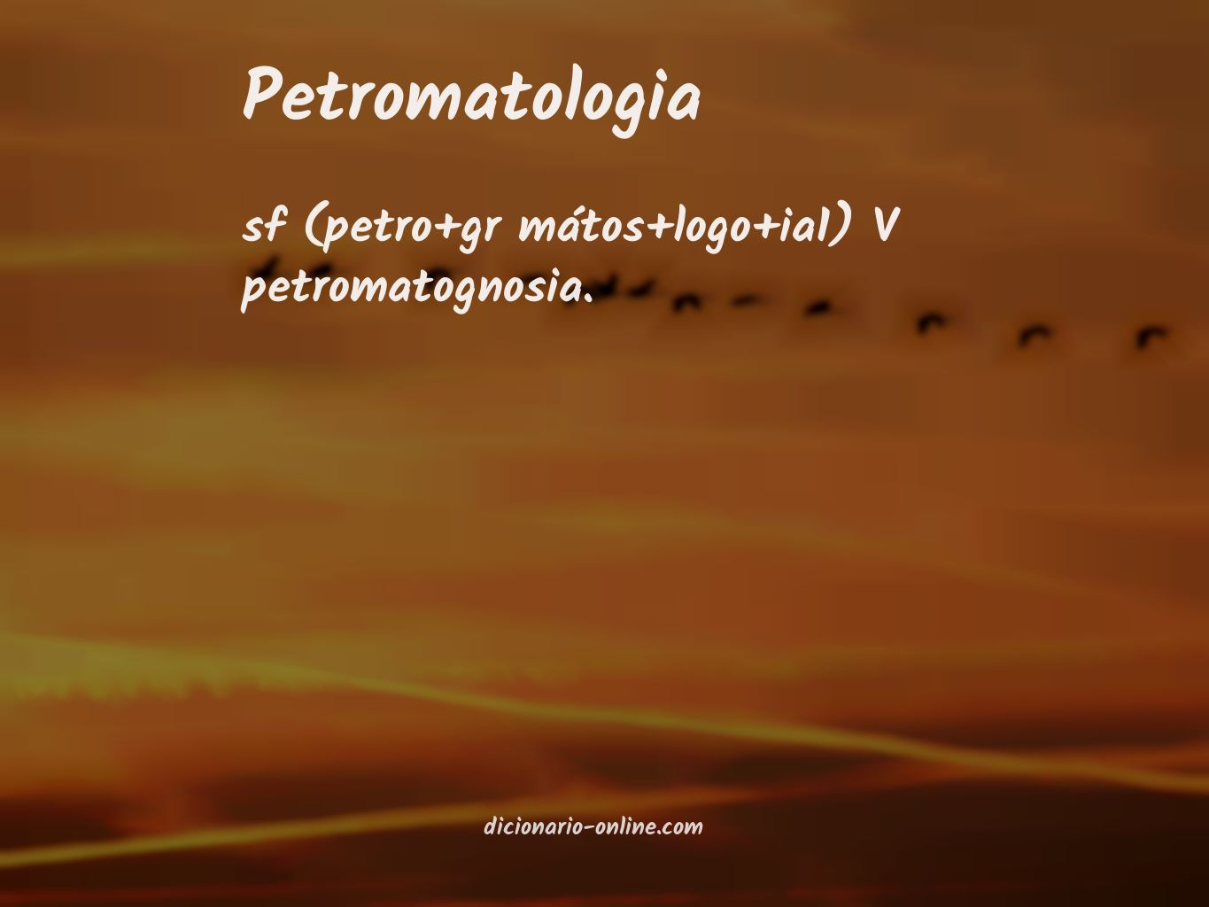 Significado de petromatologia