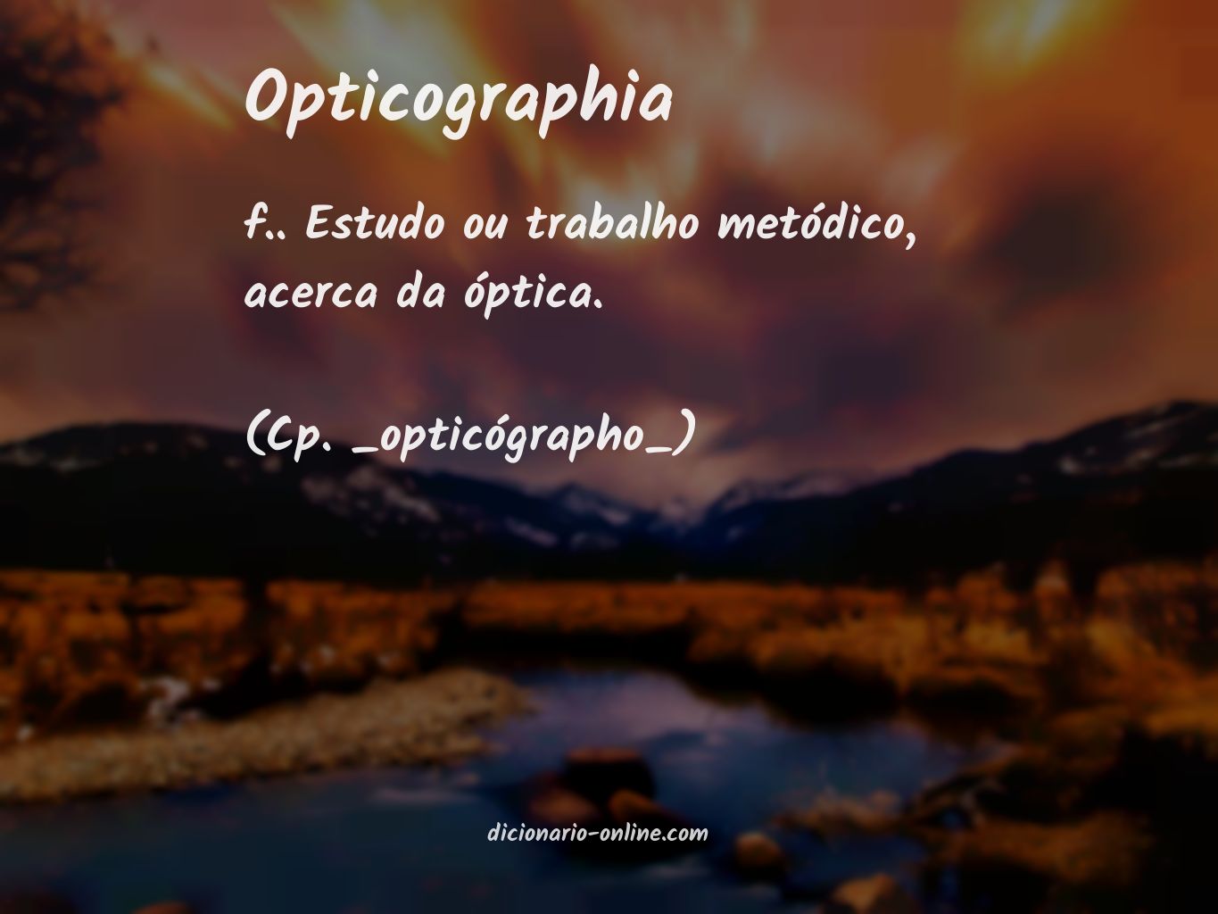 Significado de opticographia