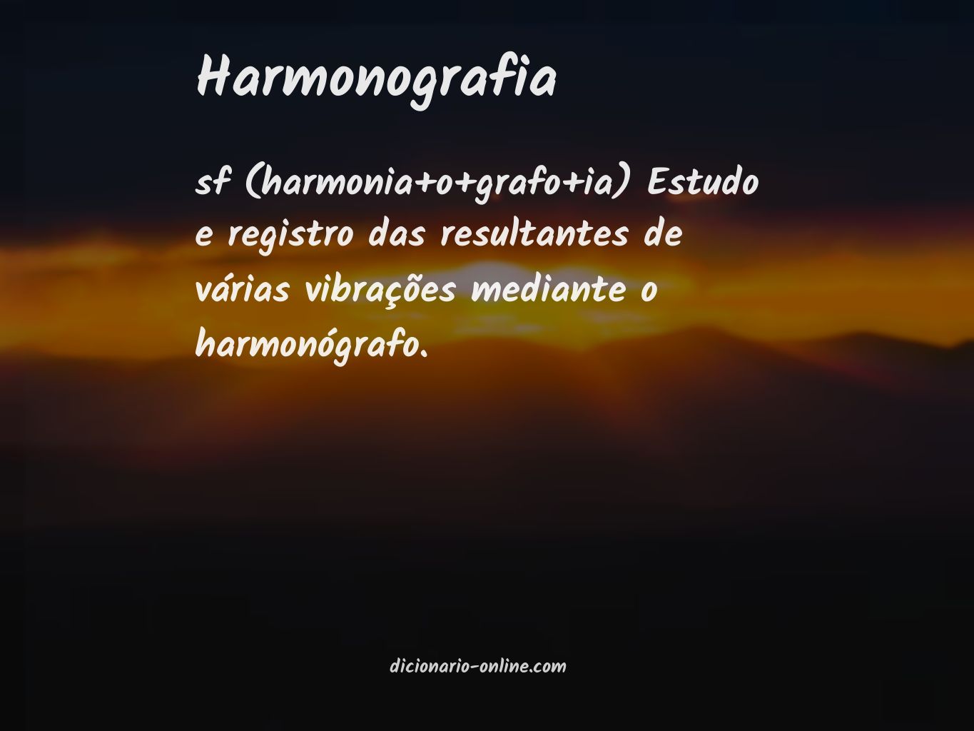 Significado de harmonografia