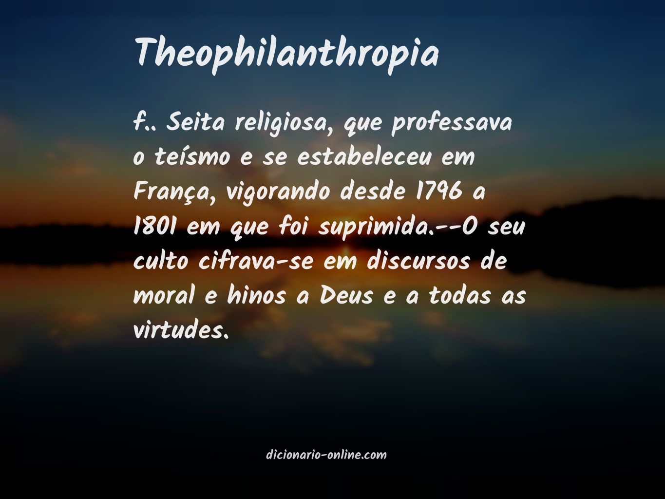 Significado de theophilanthropia