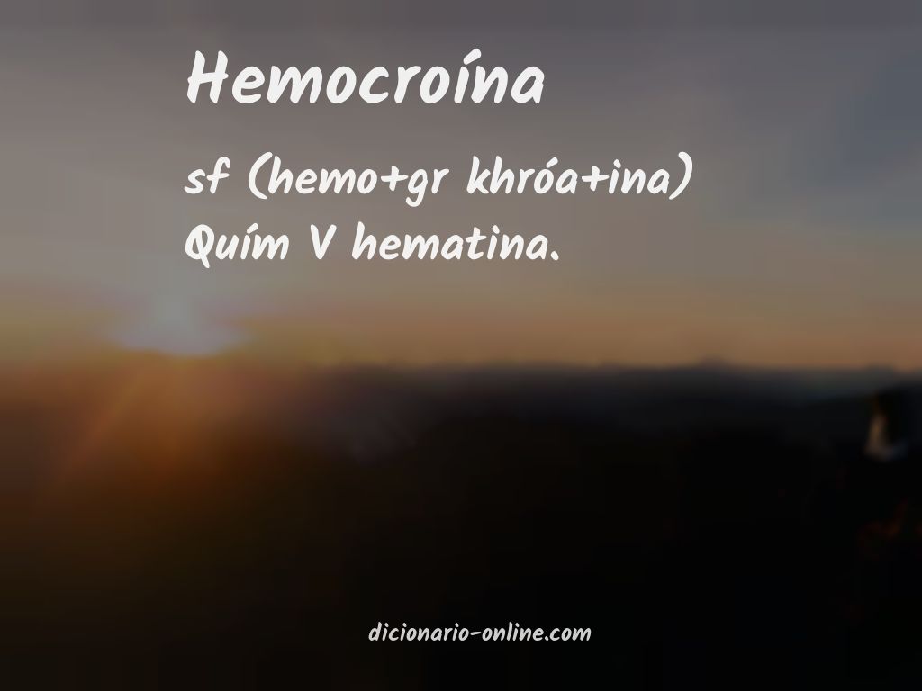 Significado de hemocroína