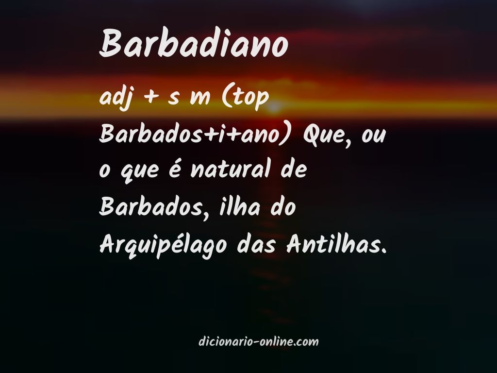 Significado de barbadiano