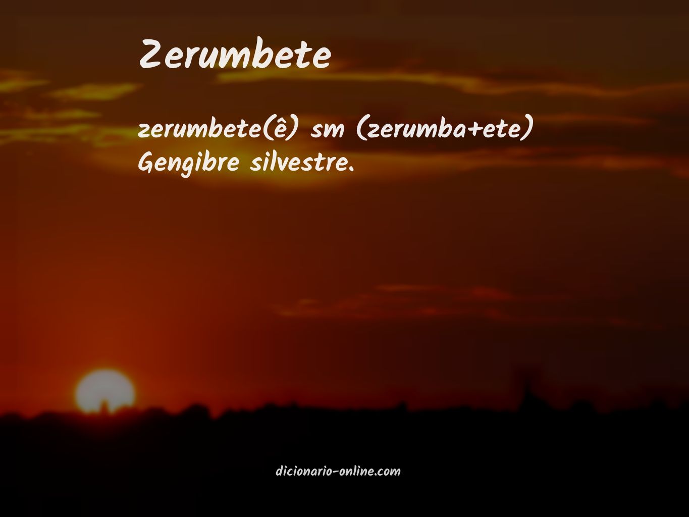 Significado de zerumbete
