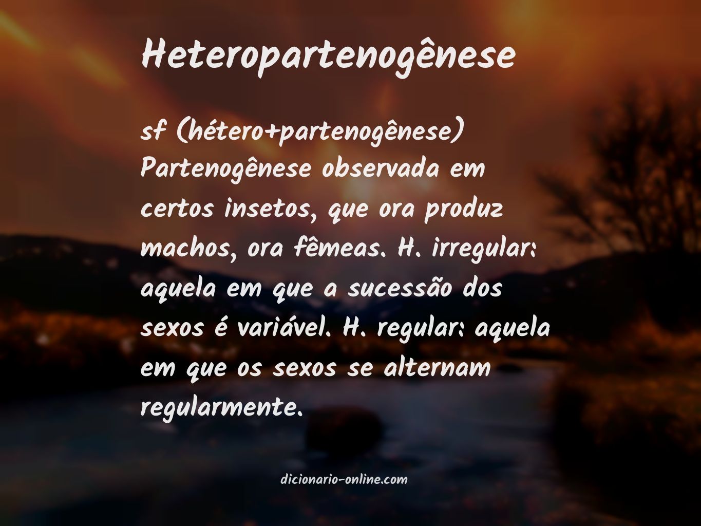 Significado de heteropartenogênese