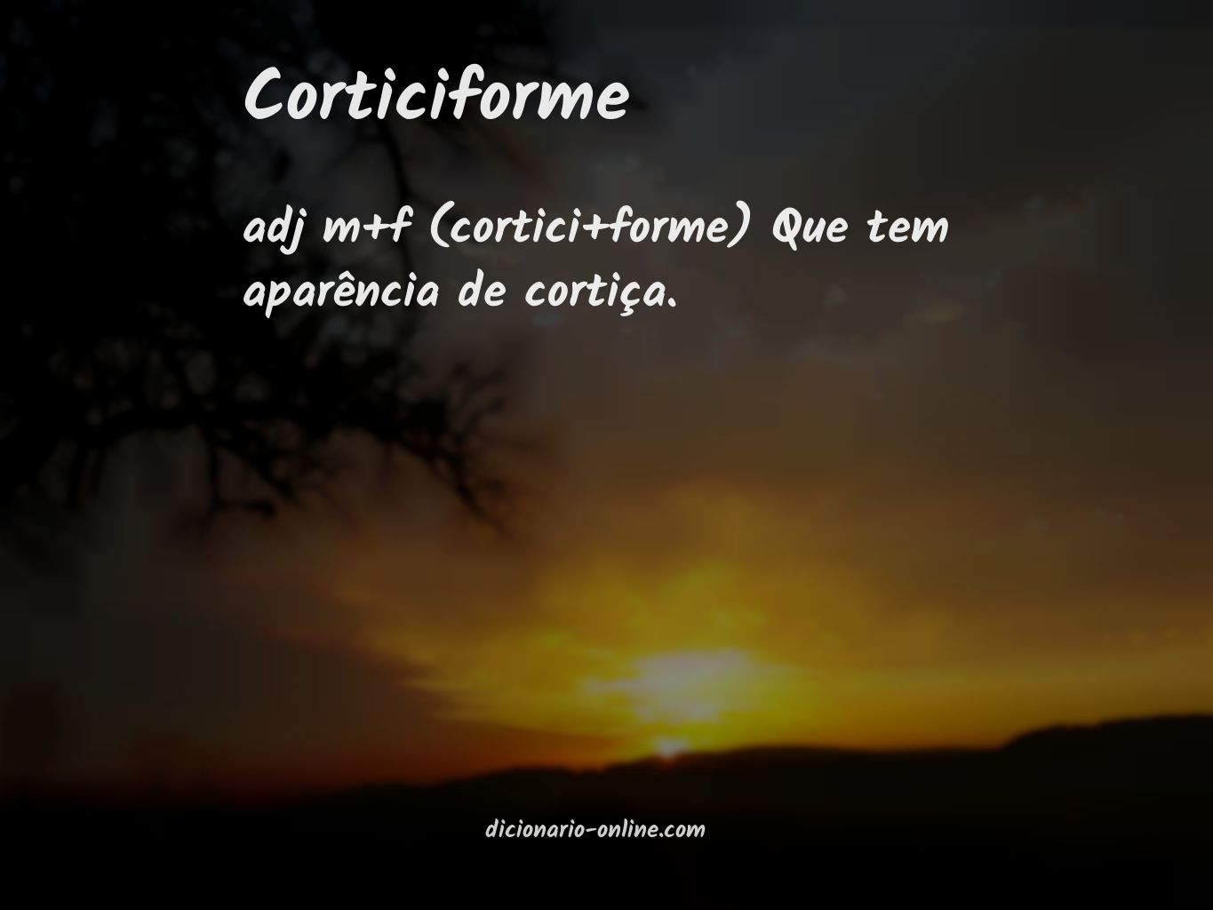 Significado de corticiforme