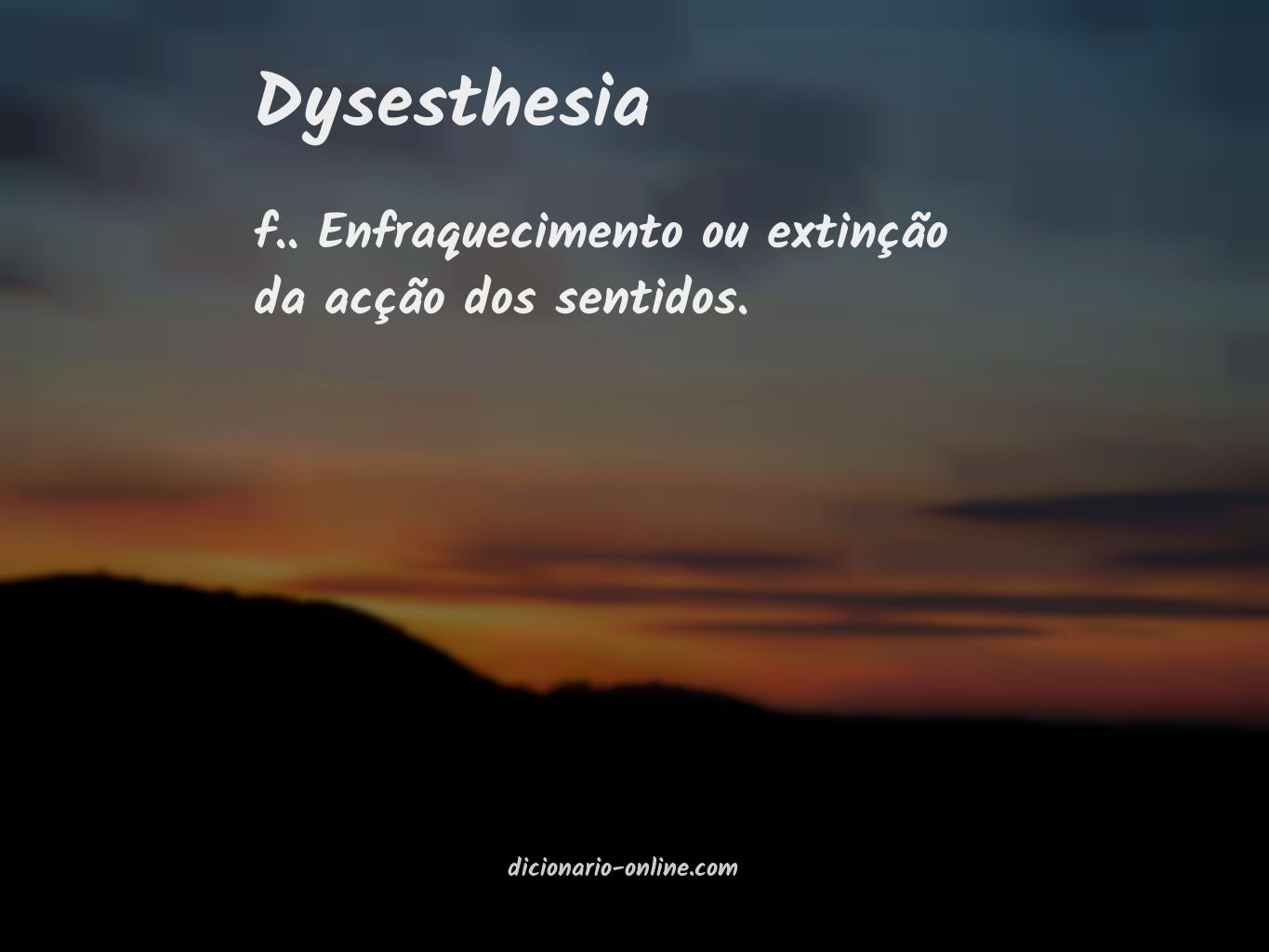 Significado de dysesthesia