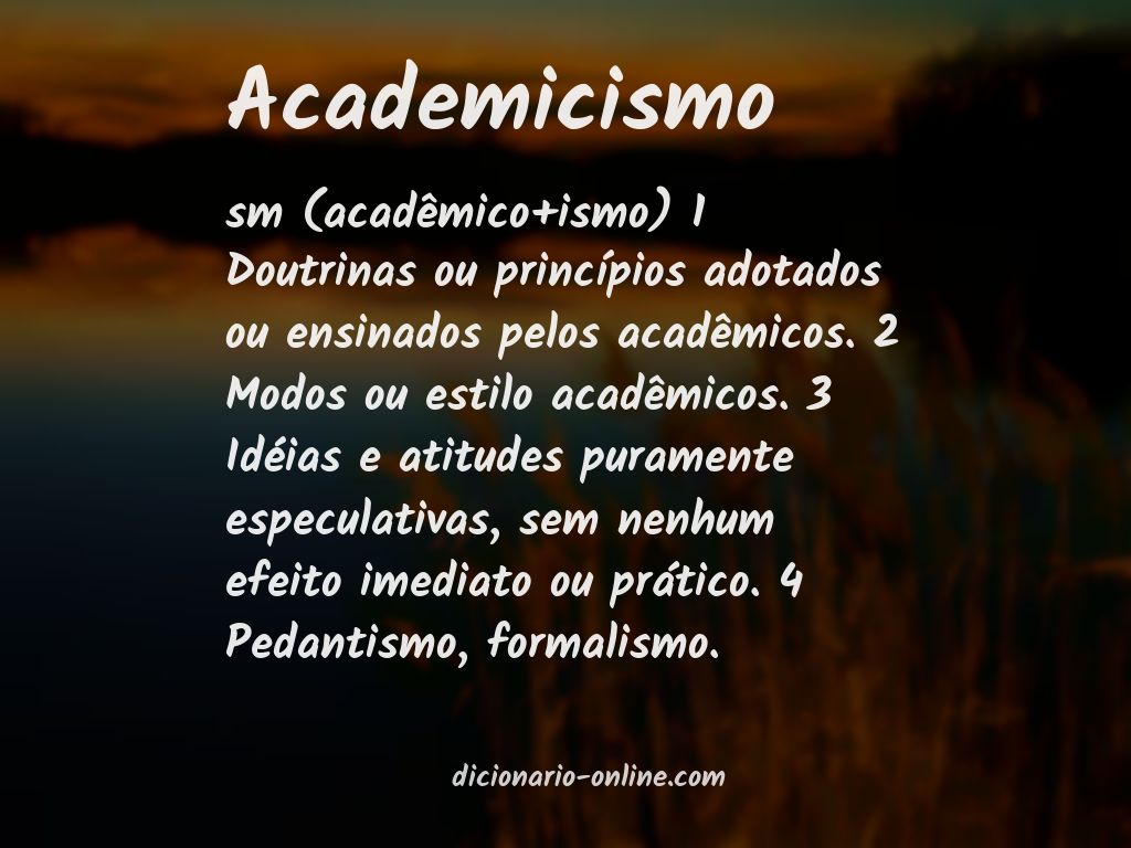 Significado de academicismo