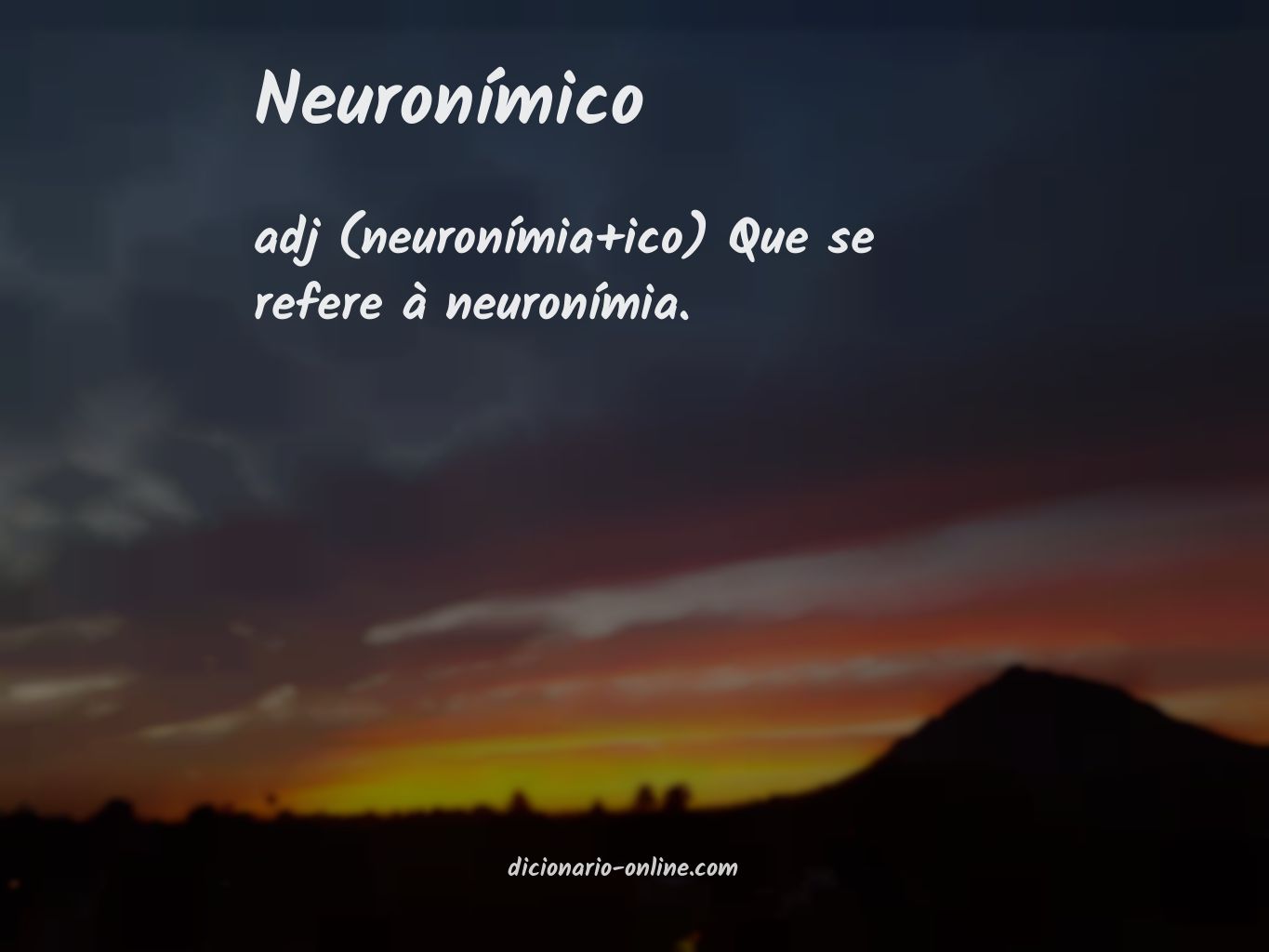 Significado de neuronímico