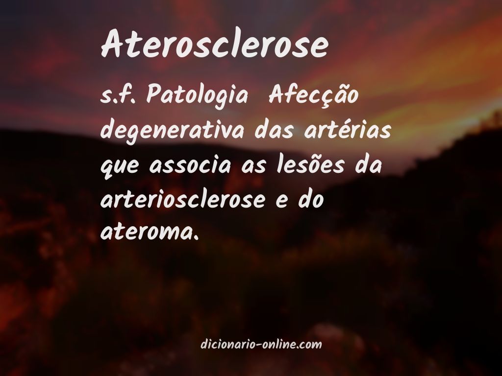 Significado de aterosclerose