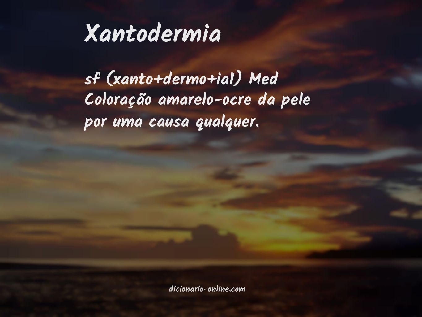 Significado de xantodermia
