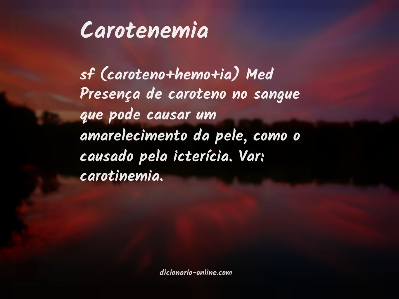 Significado de carotenemia