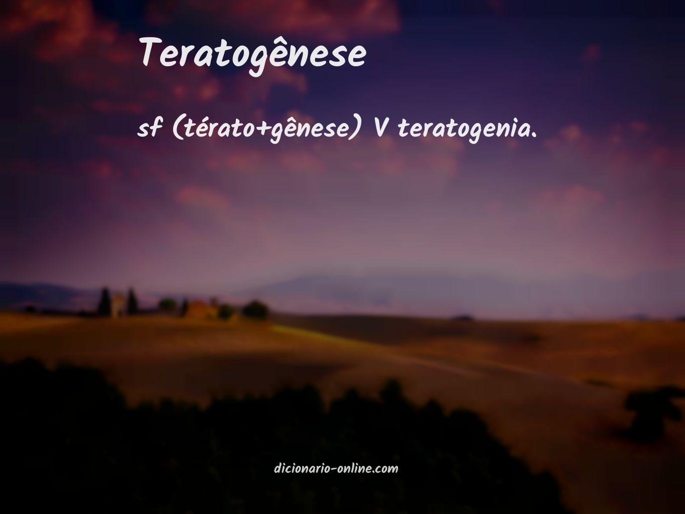 Significado de teratogênese
