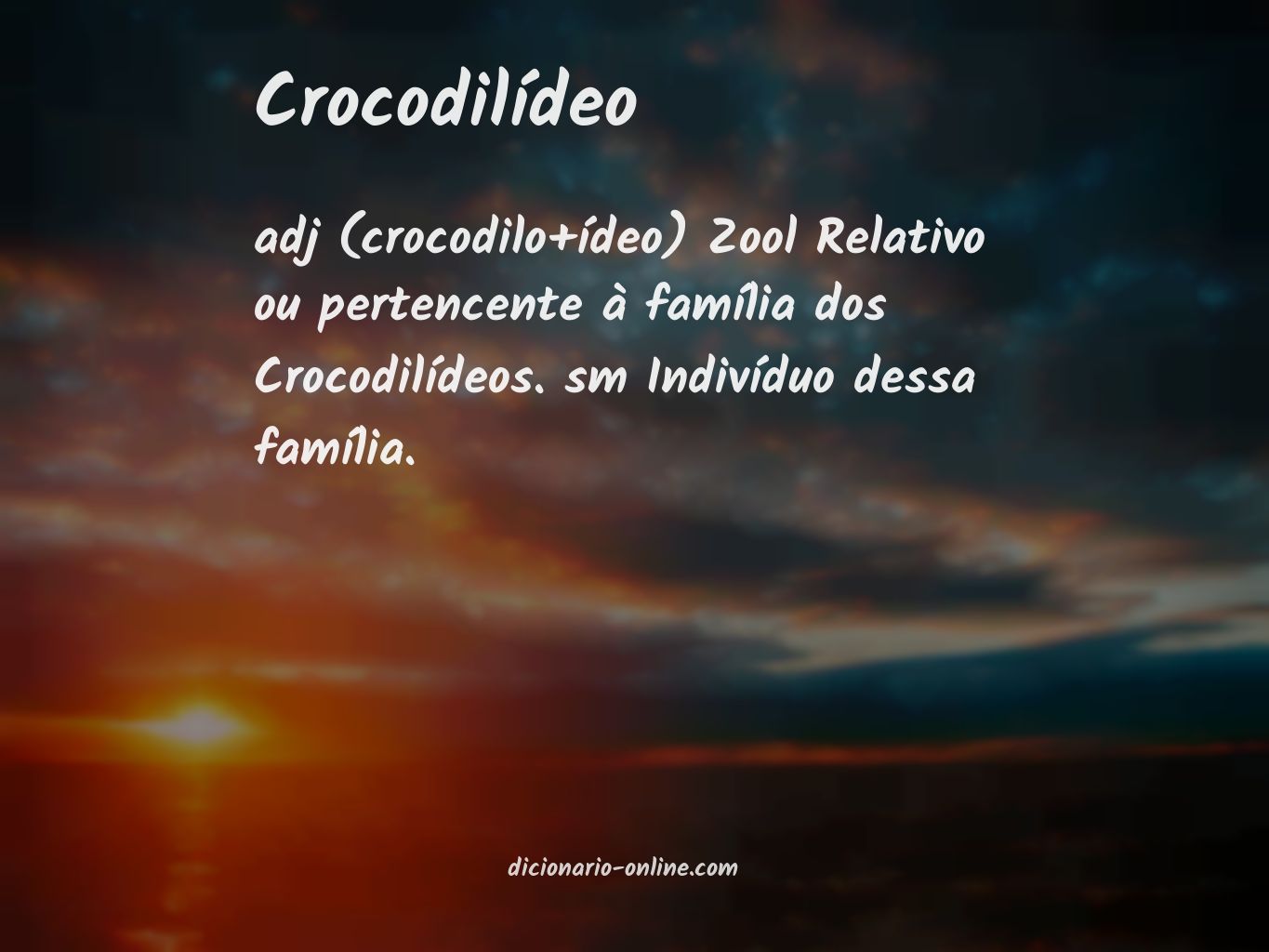 Significado de crocodilídeo