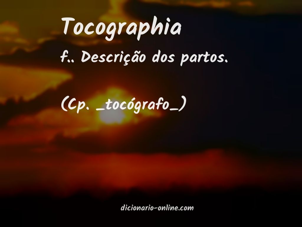 Significado de tocographia