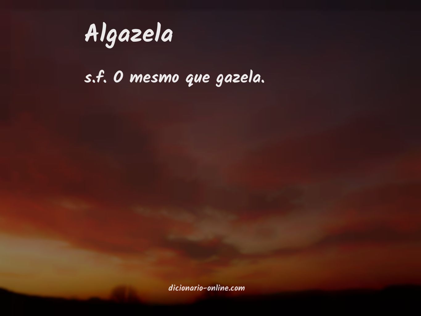 Significado de algazela