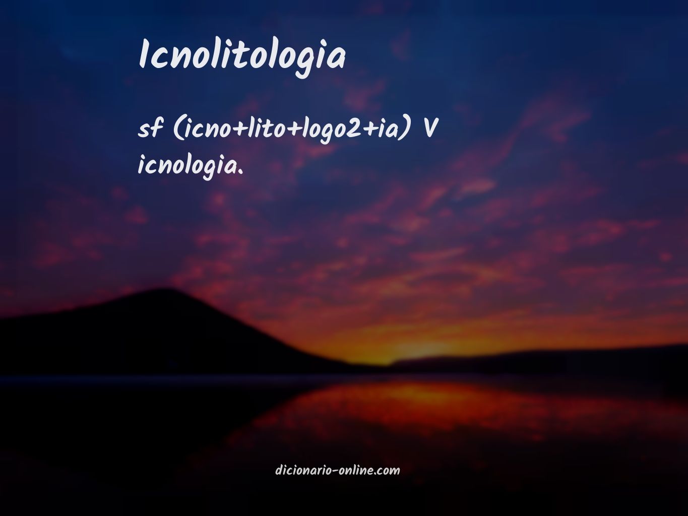 Significado de icnolitologia