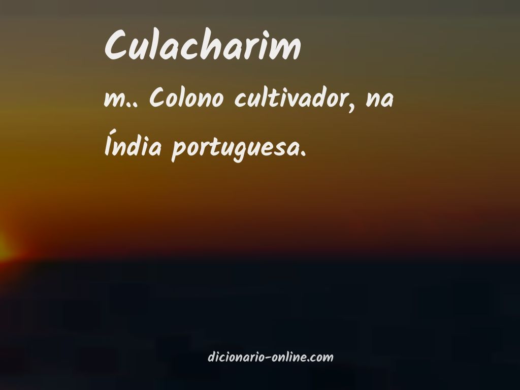 Significado de culacharim