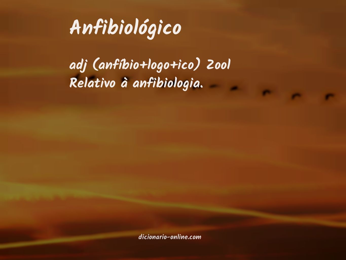 Significado de anfibiológico