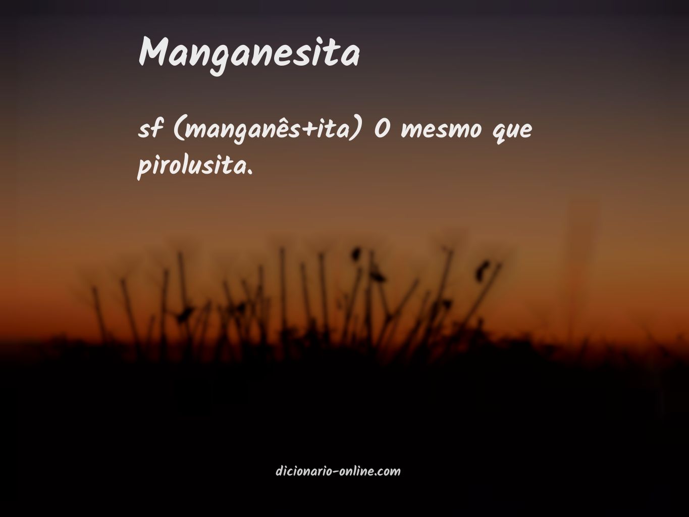 Significado de manganesita