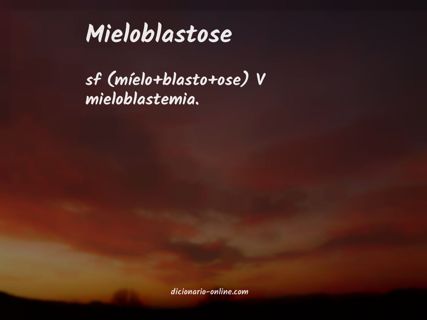 Significado de mieloblastose