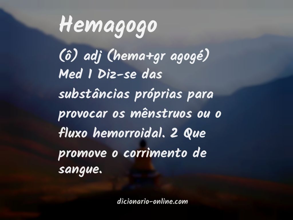 Significado de hemagogo