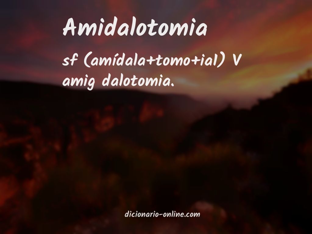 Significado de amidalotomia